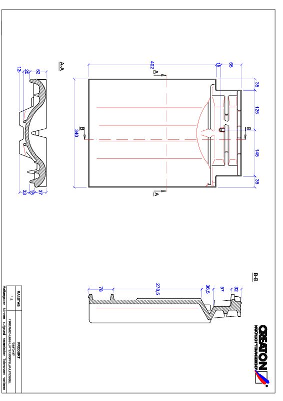 CAD файл черепиці SINFONIE двохвильова черепиця  гребенева вентиляційна FALDWZ