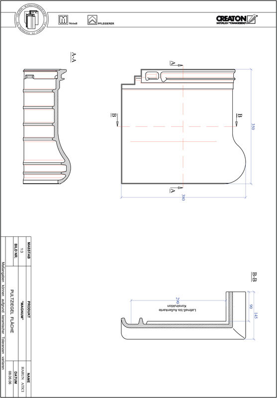 CAD файл черепиці MAGNUM покрівельна черепиця для односхилого даху PULTFLA