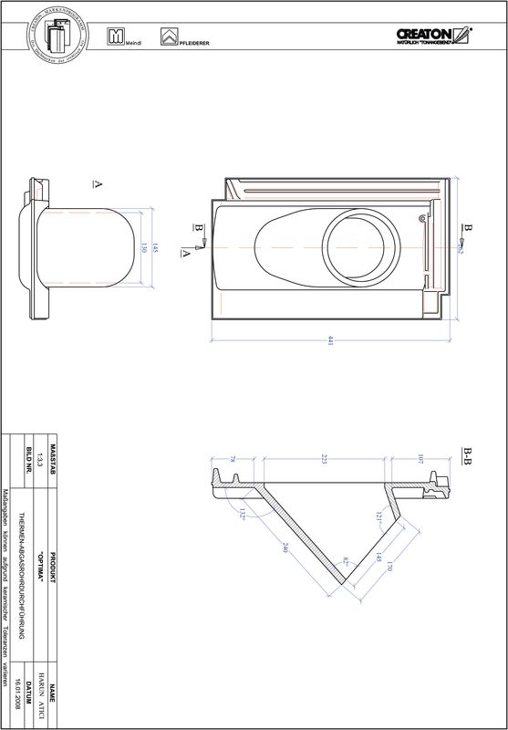 CAD файл черепиці TERRA OPTIMA наскрізна черепиця для газових димоходів THERME