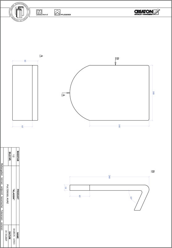 CAD файл черепиці KLASSIK напівкругла форма RUND-PULT-kurz1