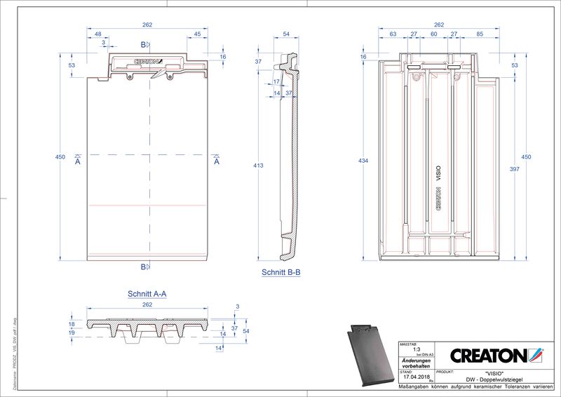 CAD файл черепиці VISIO двохвильова черепиця DWZ
