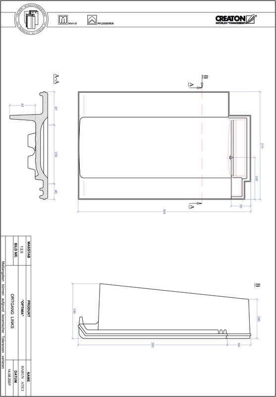 CAD файл черепиці TERRA OPTIMA черепиця бічна ліва OGL