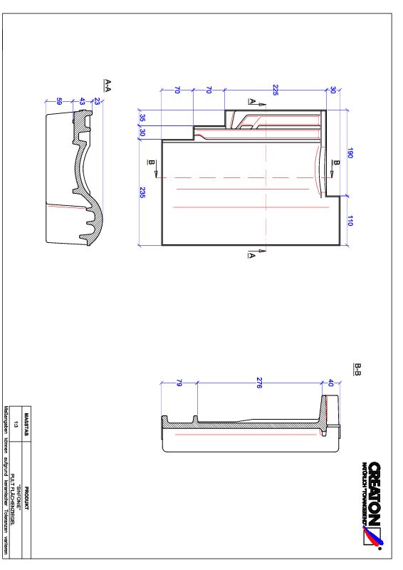 CAD файл черепиці SINFONIE черепиця для односхилого даху PULT