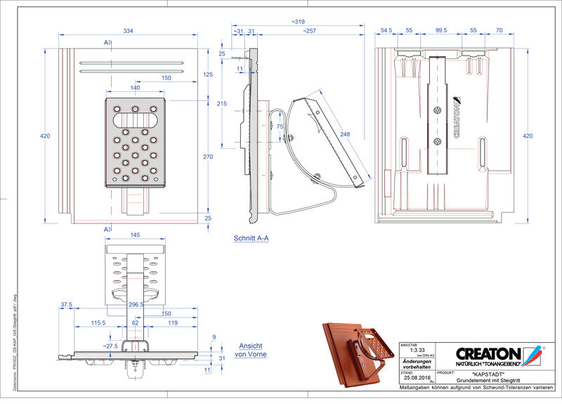 CAD файл черепиці KAPSTADT осн. дах. Steigtritt