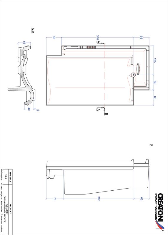 CAD файл черепиці MELODIE черепиця бічна права OGR