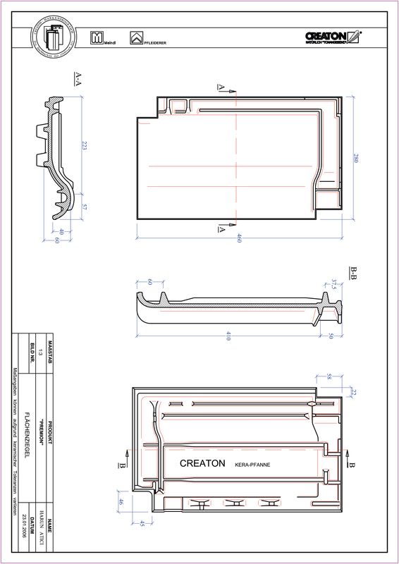 CAD файл черепиці PREMION покрівельна черепиця FLA