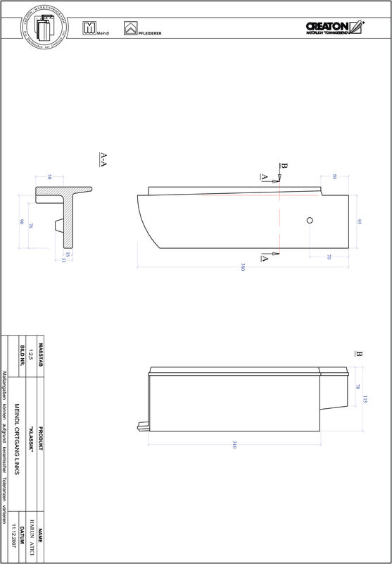 CAD файл черепиці KLASSIK напівкругла форма RUND-OGL