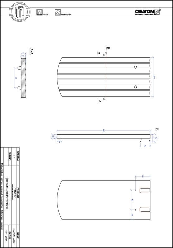 CAD файл черепиці PROFIL сегментна форма BKBI-1-1