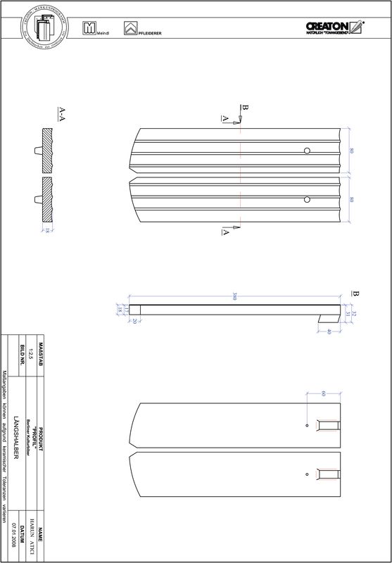 CAD файл черепиці PROFIL сегментна форма BKBI-LH