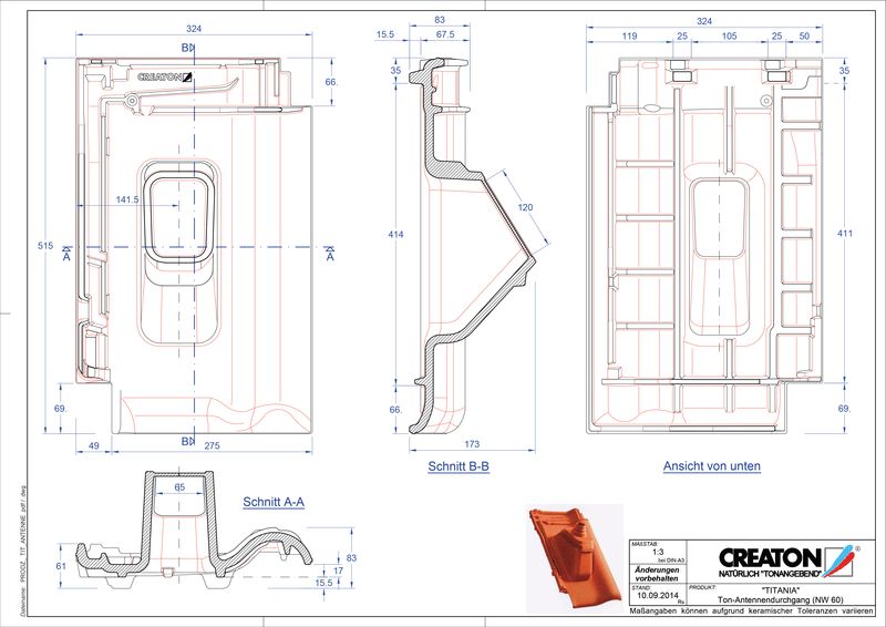 CAD файл черепиці TITANIA антенна черепиця ANTENNE