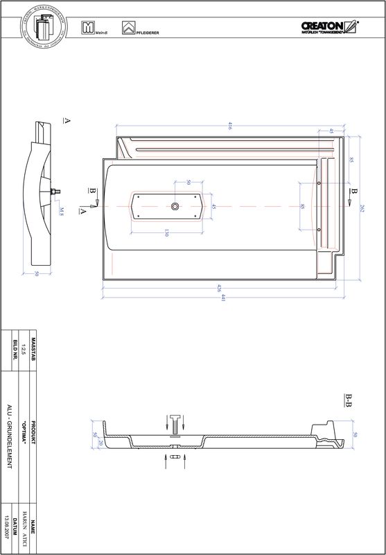 CAD файл черепиці TERRA OPTIMA алюміній ґрунт. GRUNDALU