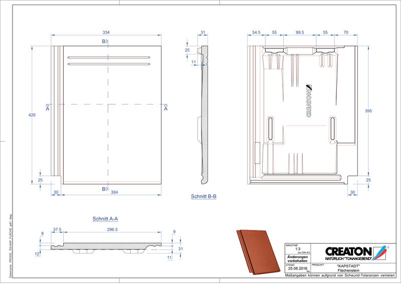 CAD файл черепиці KAPSTADT покрівельна черепиця Faechenstein