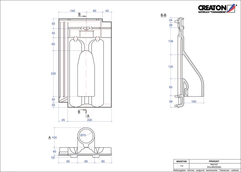 CAD файл черепиці RATIO наскрізна черепиця для системи сонячних батарей SOLAR