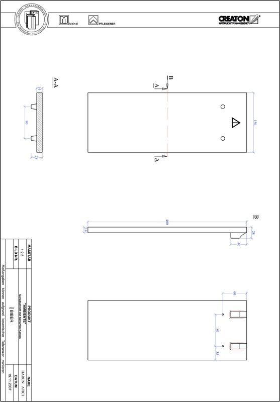 CAD файл черепиці AMBIENTE  пряма форма GER-3-4