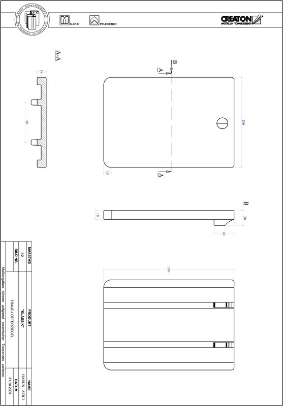 CAD файл черепиці KLASSIK напівкругла форма RUND-TRAUF-LUEFTZ