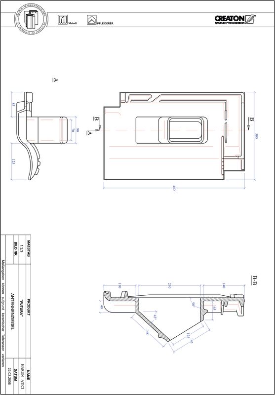 CAD файл черепиці FUTURA антенна черепиця ANTENNE