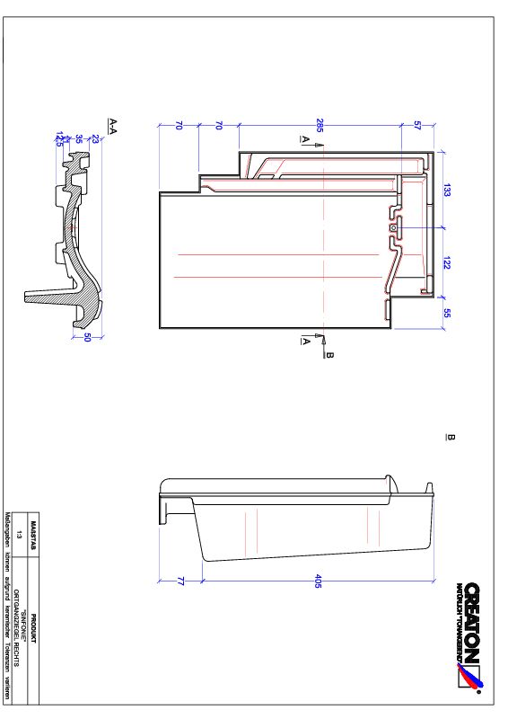CAD файл черепиці SINFONIE черепиця бічна права OGR
