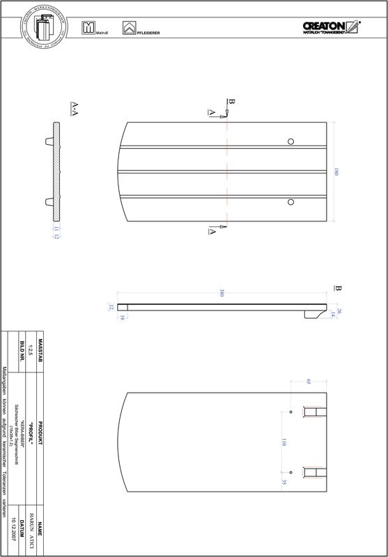 CAD файл черепиці PROFIL сегментна форма KERA-SAECHS-18-CM-1-1